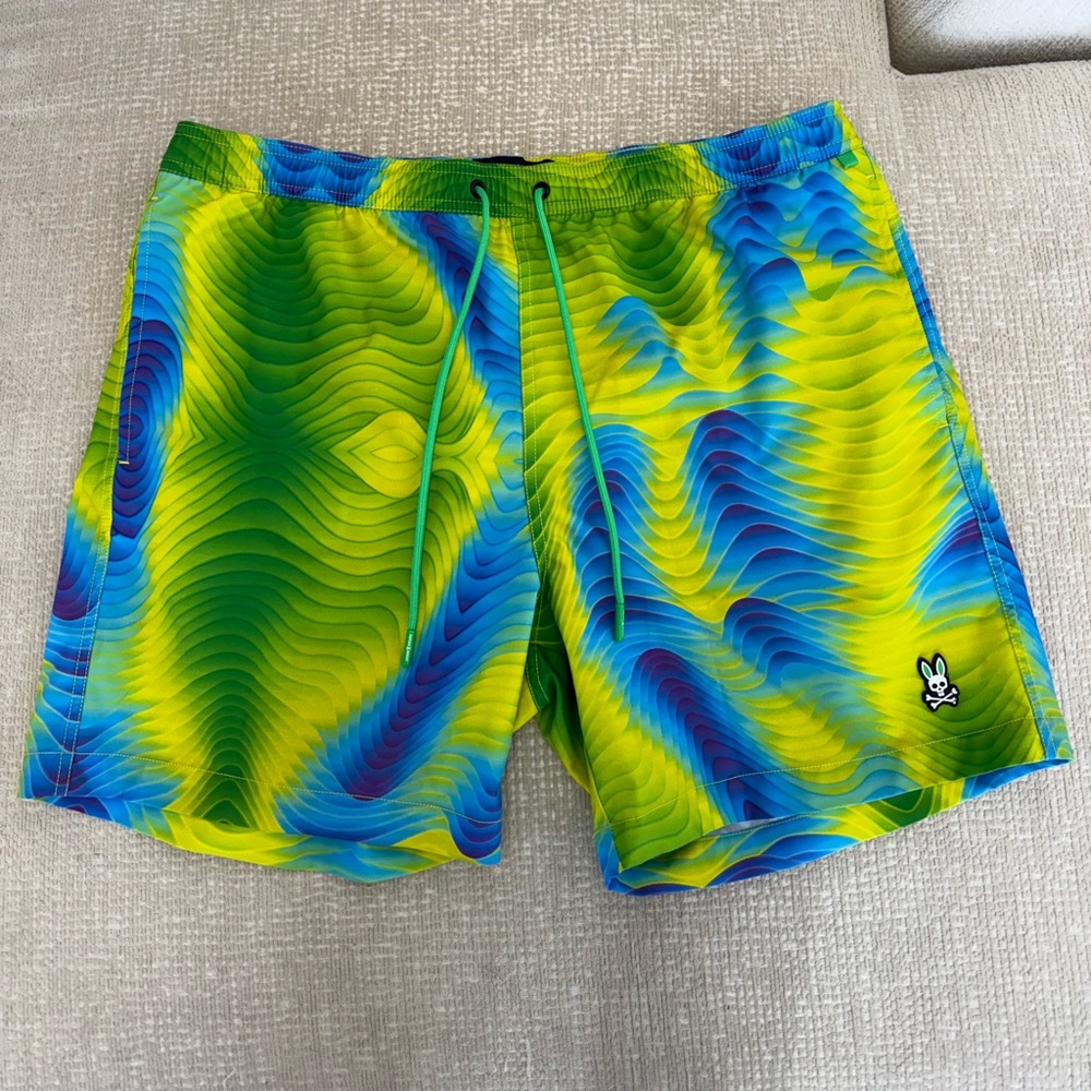 Psycho Bunny Men’s Montgomery Allover Print Swim Trunk